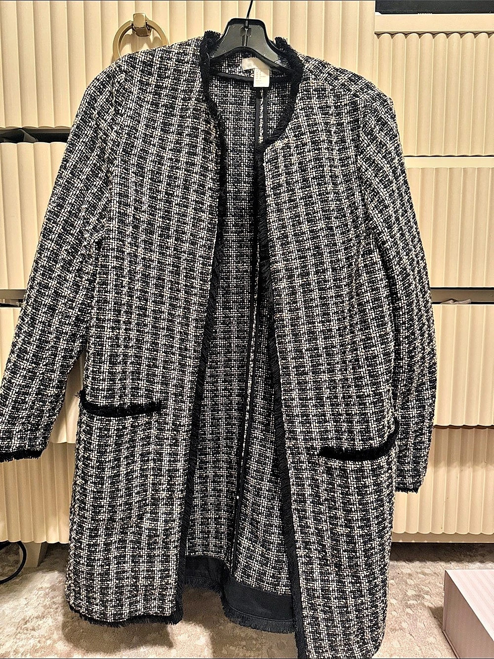 H&M Black & White Checkered Jacket
